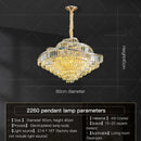 GobekUsa Crystal Chandelier LED Lighting for Luxury Living Room, Bedroom, Dining Room