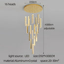 GobekUsa Crystal Chandelier LED Mezzanine Dining Room Lighting