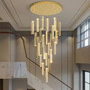 GobekUsa Crystal Chandelier LED Mezzanine Dining Room Lighting