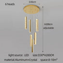 GobekUsa Crystal Chandelier LED Mezzanine Dining Room Lighting