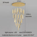GobekUsa Crystal Chandelier LED Mezzanine Dining Room Lighting