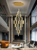 GobekUsa Crystal Chandelier LED Mezzanine Dining Room Lighting