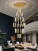 GobekUsa Crystal Chandelier LED Mezzanine Dining Room Lighting