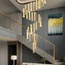 GobekUsa Crystal Chandelier LED Mezzanine Dining Room Lighting
