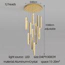 GobekUsa Crystal Chandelier LED Mezzanine Dining Room Lighting
