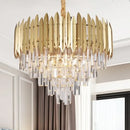 GobekUsa Crystal Chandelier LED Pendant Light Fixture for Luxury Living Room Décor