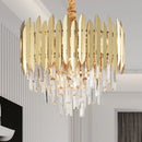 GobekUsa Crystal Chandelier LED Pendant Light Fixture for Luxury Living Room Décor