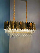 GobekUsa Crystal Chandelier LED Pendant Light Fixture for Luxury Living Room Décor