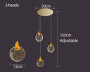 GobekUsa Crystal Chandelier LED Pendant Light for Modern Duplex Building Staircase