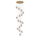 GobekUsa Crystal Chandelier LED Pendant Light for Modern Duplex Building Staircase