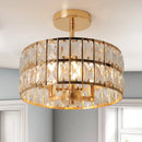 GobekUsa Crystal Chandelier LED Pendant Light for Modern Home Decor