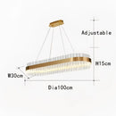 GobekUsa Crystal Chandelier LED Ring Lamp for Dining Living Room & Bedroom