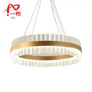 GobekUsa Crystal Chandelier LED Ring Lamp for Dining Room Center Living Restaurant Decor
