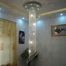GobekUsa Crystal Chandelier: LED Round Lamp for Living Room, Lobby Luxury Decor