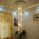 GobekUsa Crystal Chandelier: LED Round Lamp for Living Room, Lobby Luxury Decor