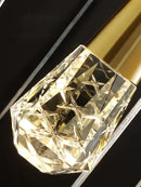GobekUsa Crystal Chandelier LED Staircase Lamp for Elegant Living Room, Kitchen, and Restaurant