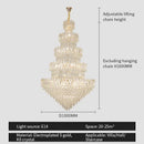 GobekUsa Crystal Chandelier Light: Elegant Postmodern Dining Room & Bedroom Lighting