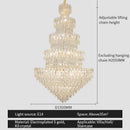 GobekUsa Crystal Chandelier Light: Elegant Postmodern Dining Room & Bedroom Lighting