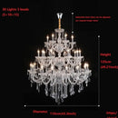 GobekUsa Crystal Chandelier Light for Luxury Living Room Bedroom Hotel Villa Lighting