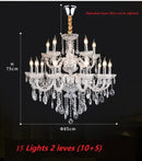 GobekUsa Crystal Chandelier Light for Luxury Living Room Bedroom Hotel Villa Lighting
