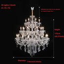 GobekUsa Crystal Chandelier Light for Luxury Living Room Bedroom Hotel Villa Lighting
