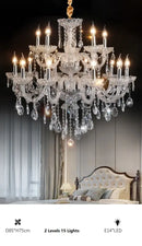 GobekUsa Crystal Chandelier Light for Luxury Living Room Bedroom Hotel Villa Lighting