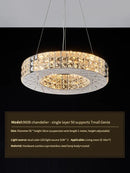 GobekUsa Crystal Chandelier Light for Luxury Living Room, Post-Modern High-End Italian Design