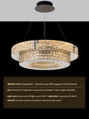 GobekUsa Crystal Chandelier Light for Luxury Living Room, Post-Modern High-End Italian Design