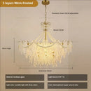 GobekUsa Crystal Chandelier Light: French Modern Luxury for Living Room, Dining Room, Bedroom