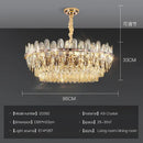 GobekUsa Crystal Chandelier Light: Modern LED Living Room Dining Bedroom Luxury
