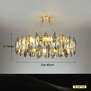 GobekUsa Crystal Chandelier Light: Modern LED Pendant Lamp for Bedroom & Living Room.