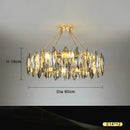 GobekUsa Crystal Chandelier Light: Modern LED Pendant Lamp for Bedroom & Living Room.