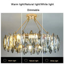 GobekUsa Crystal Chandelier Light: Modern LED Pendant Lamp for Bedroom & Living Room.