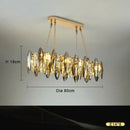 GobekUsa Crystal Chandelier Light: Modern LED Pendant Lamp for Bedroom & Living Room.