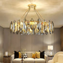 GobekUsa Crystal Chandelier Light: Modern LED Pendant Lamp for Bedroom & Living Room.