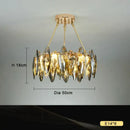 GobekUsa Crystal Chandelier Light: Modern LED Pendant Lamp for Bedroom & Living Room.