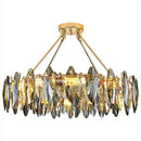GobekUsa Crystal Chandelier Light: Modern LED Pendant Lamp for Bedroom & Living Room.