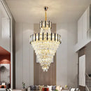 GobekUsa Crystal Chandelier Light: Villa Living Room Luxury Loft Spiral Staircase Long Chandelier