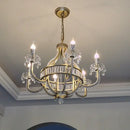 GobekUsa Crystal Chandelier: Luxe Nordic Bedroom Living Room Pendant Light