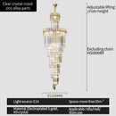 GobekUsa Crystal Chandelier: Luxe Stairwell Lighting for Duplex Villa, Loft, or Living Room