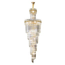 GobekUsa Crystal Chandelier: Luxe Stairwell Lighting for Duplex Villa, Loft, or Living Room
