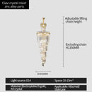 GobekUsa Crystal Chandelier: Luxe Stairwell Lighting for Duplex Villa, Loft, or Living Room