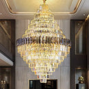 GobekUsa Crystal Chandelier: Luxe Stairwell Lighting for Penthouse Villa