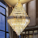 GobekUsa Crystal Chandelier: Luxe Stairwell Lighting for Penthouse Villa