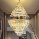 GobekUsa Crystal Chandelier: Luxe Stairwell Lighting for Penthouse Villa