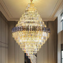 GobekUsa Crystal Chandelier: Luxe Stairwell Lighting for Penthouse Villa