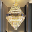 GobekUsa Crystal Chandelier: Luxe Stairwell Lighting for Penthouse Villa