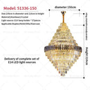 GobekUsa Crystal Chandelier: Luxe Stairwell Lighting for Penthouse Villa