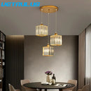 GobekUsa Crystal Chandelier Luxury Ceiling Lamp LED Modern Pendant Light for Indoor Spaces