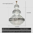 GobekUsa Crystal Chandelier Luxury Duplex Building Hollow Luxury Lamp